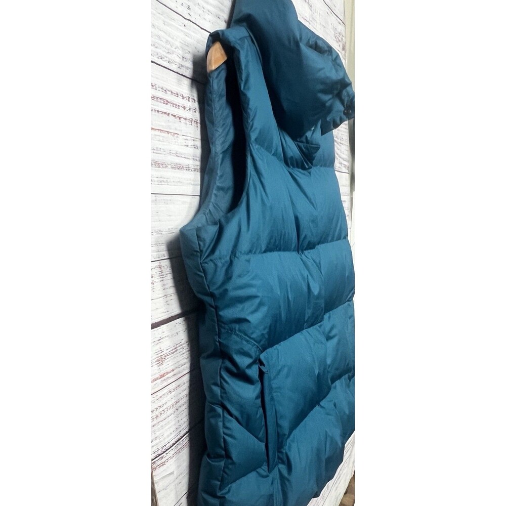 Athleta Downtown Down Puffer Vest Women’s XL Teal Full Zip - Picture 5 of 10